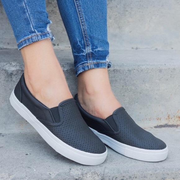 Perforated Platform Slip On Sneaker - Picture 4 of 9